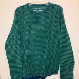 MOSSIMO long sleeve green crew shirt